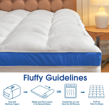 Mattress Topper, Queen - Extra Thick