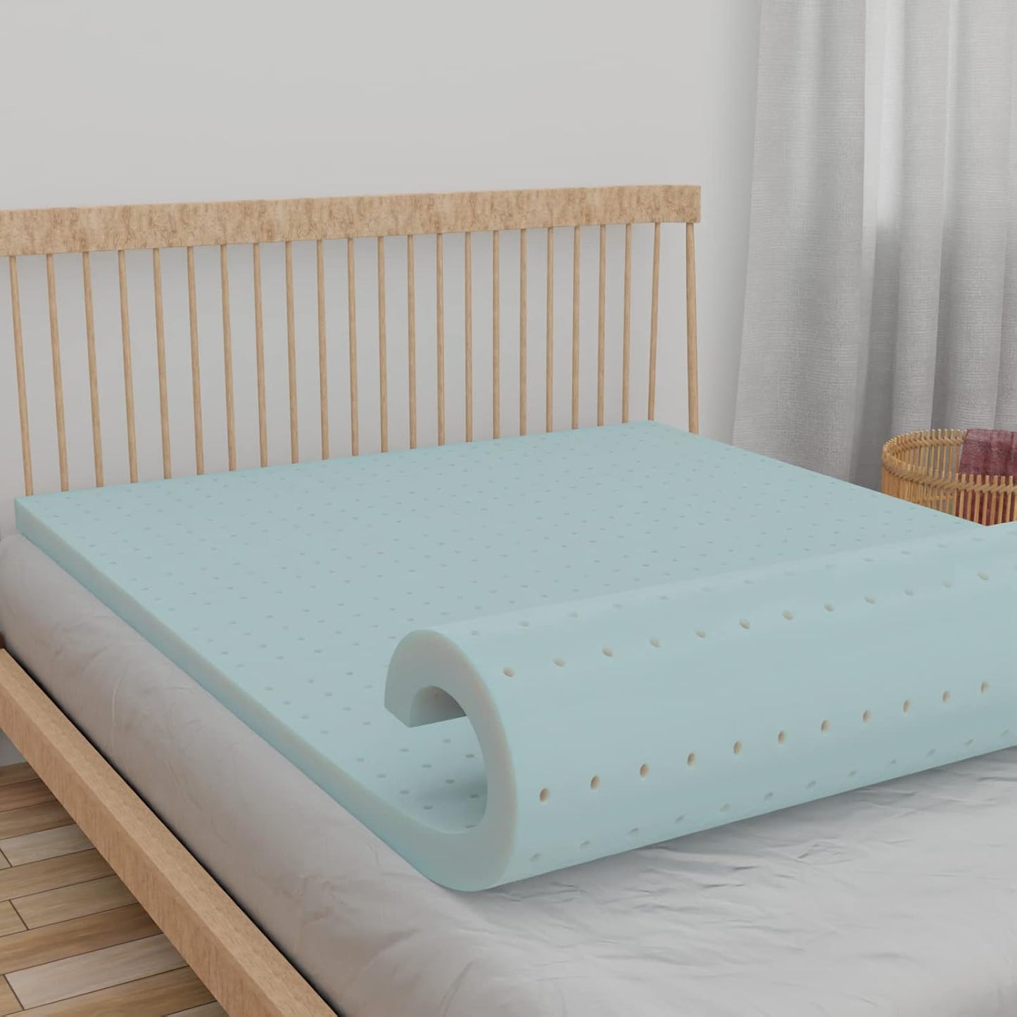 1.5-Inch Mattress Topper - Queen Size Memory Foam Mattress Topper - Balanced Support Mattress Topper for Back Discomfort 80 X 60 X 1.5 Inches