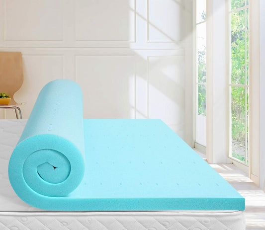 2 Inch Gel Infused Memory Foam Mattress Topper Twin – Single Bed Mattress Pad – Ventilated and Breathable – Certipur Certified