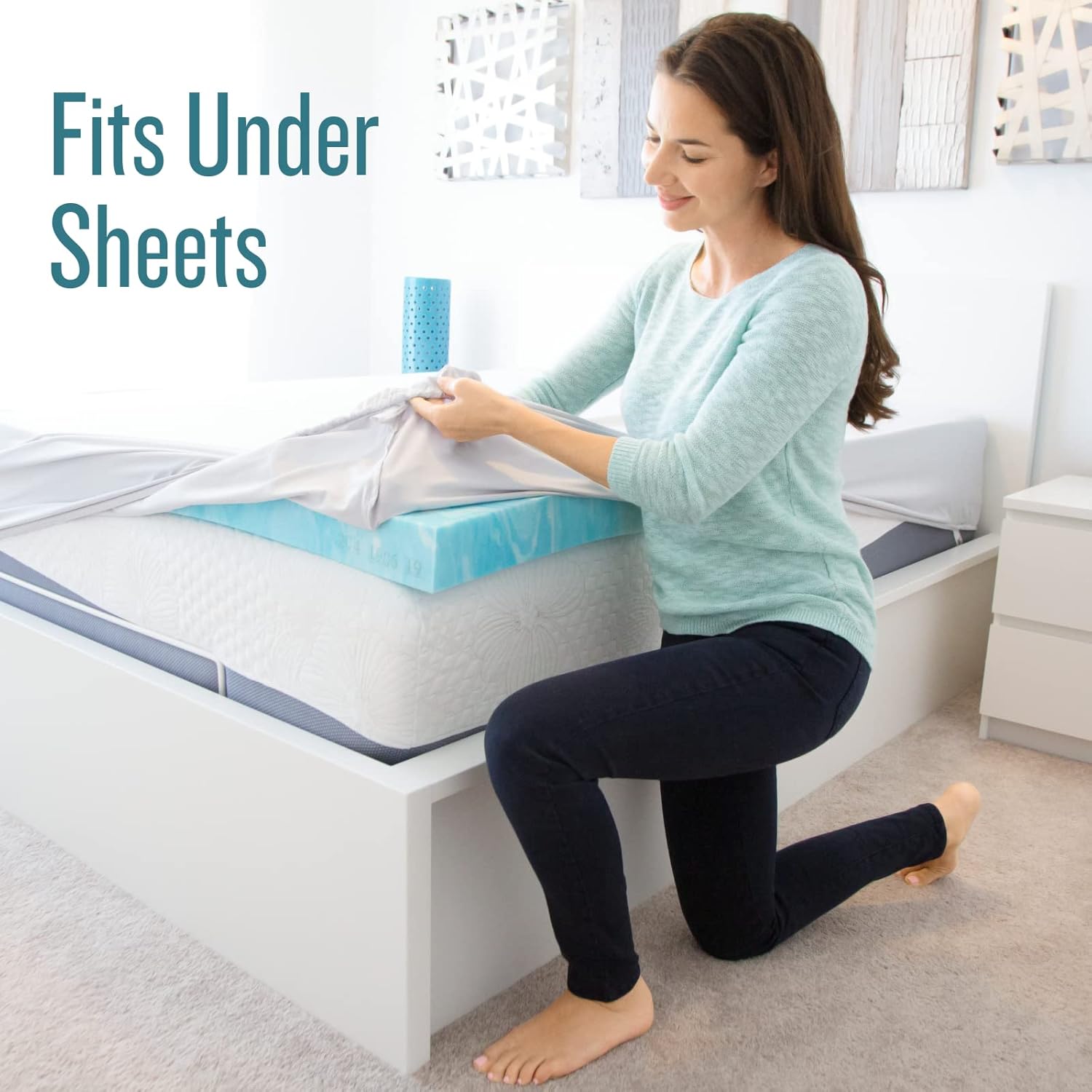 Memory Foam Mattress Topper (Full) - 3 Inch Thick Gel Bed Pad - Soft Sleeping Pillow Top for RV Camping & Dorm - Egg Crate Alternative Luxury Sleep Layer - Certipur-Us Certified