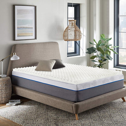 3" Convoluted Egg Shell Foam Mattress Topper, Full