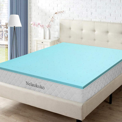 2 Inch Gel Infused Memory Foam Mattress Topper Twin – Single Bed Mattress Pad – Ventilated and Breathable – Certipur Certified
