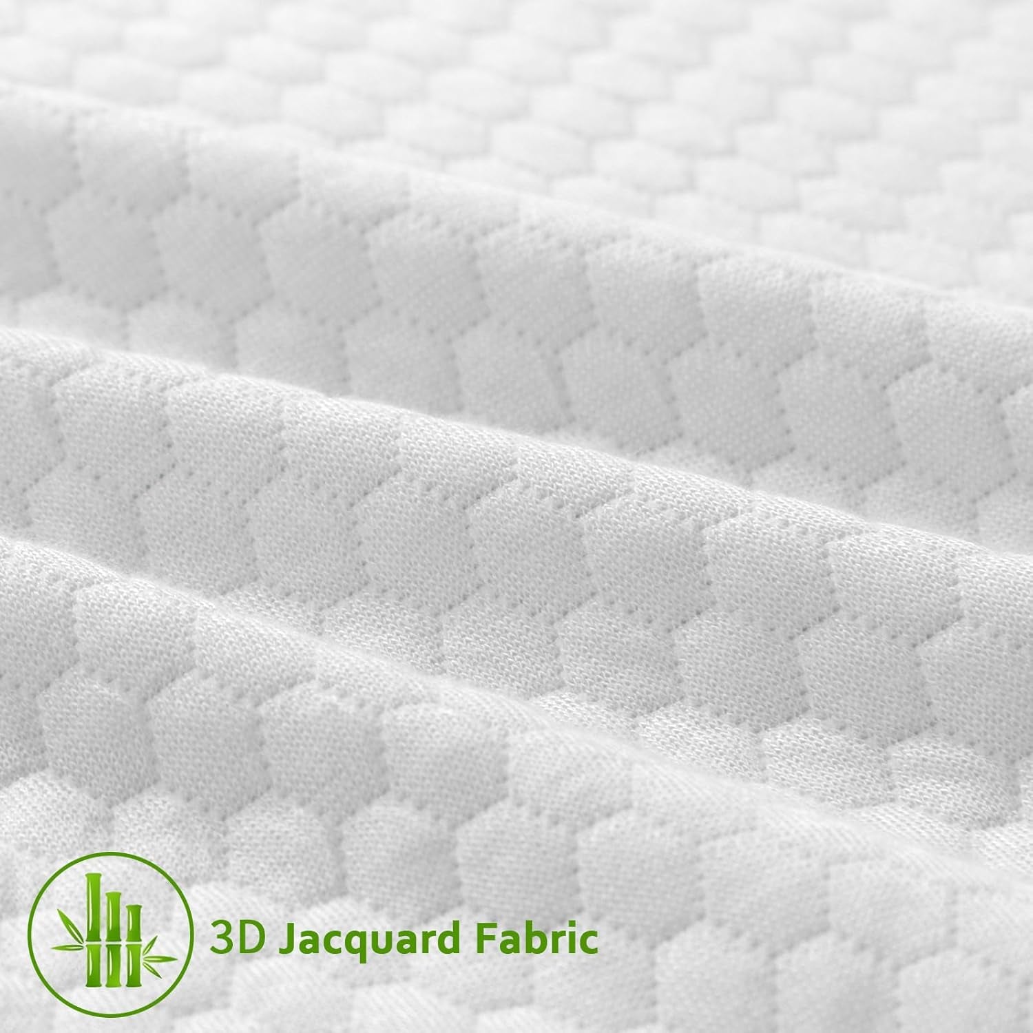 Mattress Topper Cover Only for Queen Size Foam Latex, 3-4 Inch Zippered Viscose Made from Bamboo, Removable Queen Size Encasement with Straps